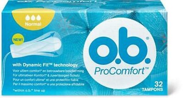 Higiēniskie tamponi O.B. ProComfort, Normal, 32 gab.
