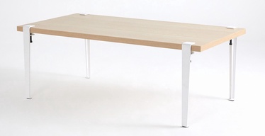 Журнальный столик Kalune Design Fonissa, коричневый/белый, 600 мм x 1200 мм x 450 мм