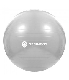 Гимнастический мяч Springos FB0008, серый, 75 см