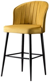 Bāra krēsls Kalune Design Rubi 107BCK1123, melna/dzeltens, 42 cm x 52 cm x 97 cm, 4 gab.
