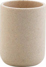 Стакан для зубных щеток Douceur d`Interieur Sand, бежевый, 8.5 см x 10 см x 8.5 см