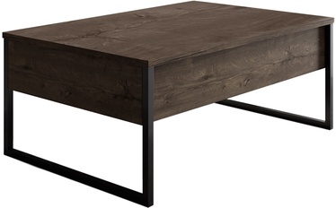Журнальный столик Kalune Design Luxe, черный/ореховый, 60 см x 90 см x 40 см