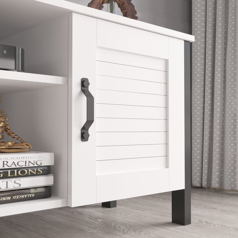 TV-laud Kalune Design Loretta, valge, 150 cm x 39 cm x 61.3 cm