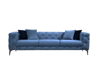 Dīvāns Hanah Home Como, zila, 90 x 237 x 73 cm