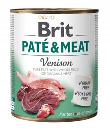Влажный корм для собак Brit Care Paté & Meat DLZRITKMP0054, мясо оленя, 0.8 кг