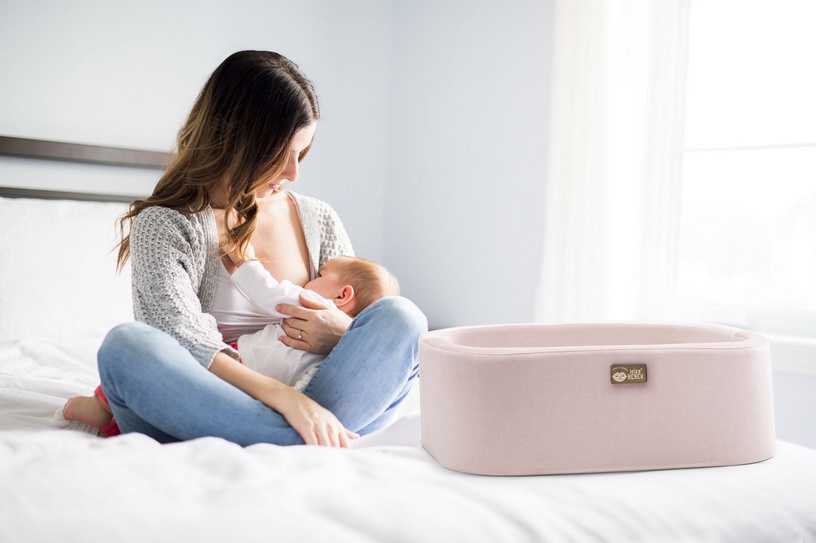 Люлька для младенцев одноместная Kalune Design Hier Cradle, розовый/ореховый, 90 x 58 см