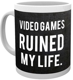 Чашка GB eye Video Games Ruined My Life, белый/черный, 320 мл