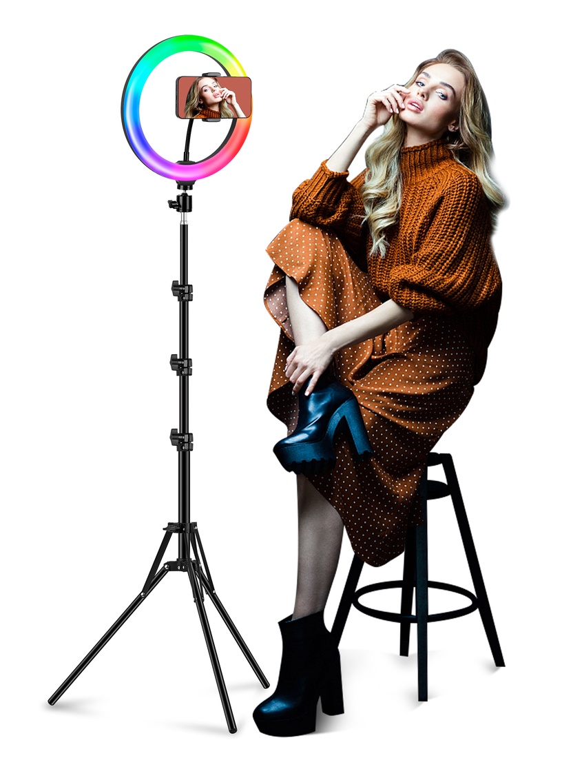 Кольцевая лампа с держателем для телефона Toyrock Selfie Ring Led Light 26 Cm