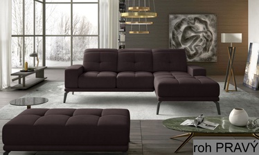 Kampinė sofa Torrense Mat Velvet 29, ruda, dešininė, 265 x 175 cm x 98 cm