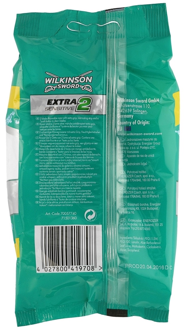 Wilkinson Sword Extra 2 Sensitive rasoir jetable