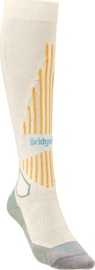 Zeķes Bridgedale Ski Lightweight Merino Pattern LD, balta/dzeltena/pelēka