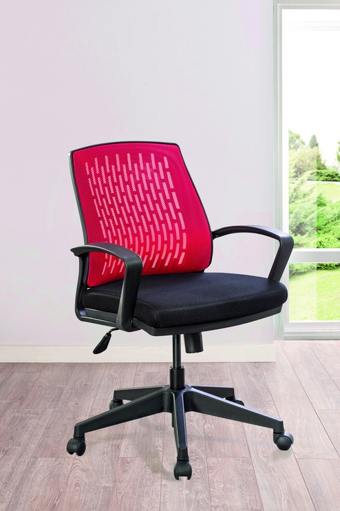 Офисный стул Kalune Design Comfort, 63 x 63 x 95 см, черный/красный