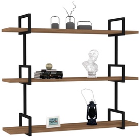 Настенная полка Kalune Design Uras Walnut v2 835PUQ1696, ореховый, 90 см x 19.5 см x 76 см