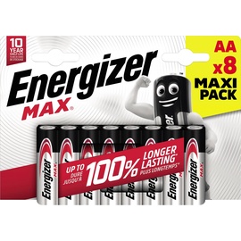 Baterijas Energizer MAX BP8, AA, 1.5 V, 8 gab.