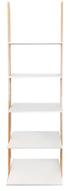 Põrandariiul Modern Home Ladder-Shelf, pruun/valge, 35 cm x 51 cm x 177 cm