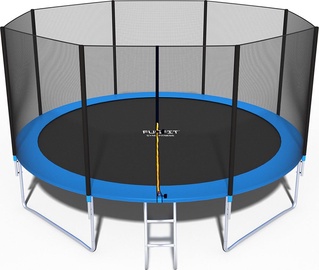 Batuts Funfit, 435 cm, ar drošības tiklu, ar kāpnēm