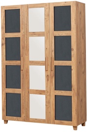 Skapis Kalune Design Hedera 2, priežu/antracīta, 48 cm x 120 cm x 189 cm, with mirror