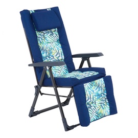Dārza krēsls Patio Eljas Plus L137-01PB, antracīta/dzeltens/zila, 85 cm x 59 cm x 105 cm