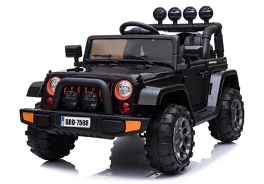 Bezvadu automašīna Lean Toys Jeep BRD-7588, melna