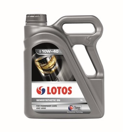 Машинное масло Lotos SN 10W - 40, полусинтетическое, для легкового автомобиля, 5 л
