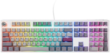 Klaviatūra Ducky One 3 Mist Grey Cherry MX Silent Red Angļu (US), balta/pelēka/violeta/gaiši pelēka