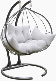 Dārza krēsls, stāvošs Kalune Design Hanedan 854KLN4314, balta/antracīta