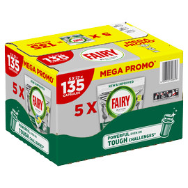 Tabletes trauku mazgājamajai mašīnai Fairy Platinum, 135 gab.