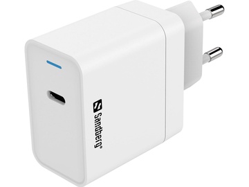 Telefono įkroviklis Sandberg USB-C AC Charger PD65W EU, USB-C, balta, 65 W