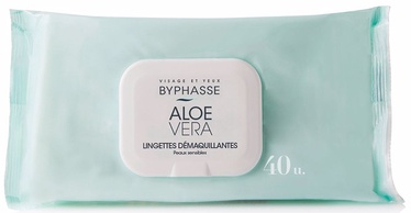 Mitrās salvetes Byphasse Aloe Vera Make Up Remover