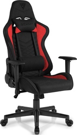 Spēļu krēsls SENSE7 Spellcaster Material, melna/sarkana