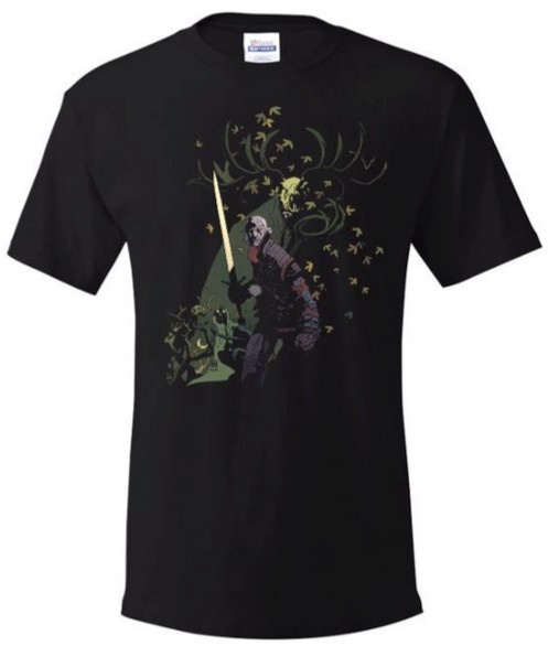 Футболка, мужские The Witcher Mignola Leshen, черный, M