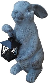 Gaismas dekorācijas "Zaķis" Besk Rabbit With A Lantern, melna/pelēka