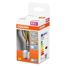 Spuldze Osram LED, E27, auksti balta, E27, 4 W, 470 lm