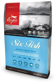 Sausā kaķu barība Orijen Six Fish, zivs, 5.4 kg