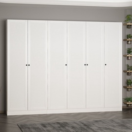 Гардероб для прихожей Kalune Design Noah 8461, белый, 35 см x 270 см x 210 см