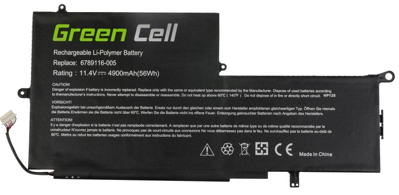 Sülearvutiaku Green Cell HP128, 4.9 Ah, LiPo