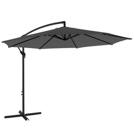 Садовый зонт от солнца Songmics Patio Umbrella, 300 см, серый