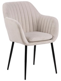 Ēdamistabas krēsls Emilia, matēts, melna/bēša, 59 cm x 57 cm x 83 cm