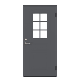 Дверь Swedoor B0020, правосторонняя, серый, 208 x 98 x 11 см