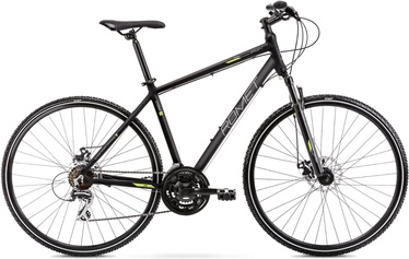 Велосипед гибридный Romet Orkan 1 M, 28 ″, 19" рама, черный/зеленый