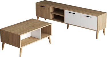Elutoa mööblikomplekt Kalune Design 1585-2074, sise, valge/tamm