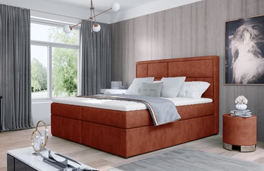 Кровать Meron Dora 63, 180 x 200 cm, светло-коричневый, с матрасом