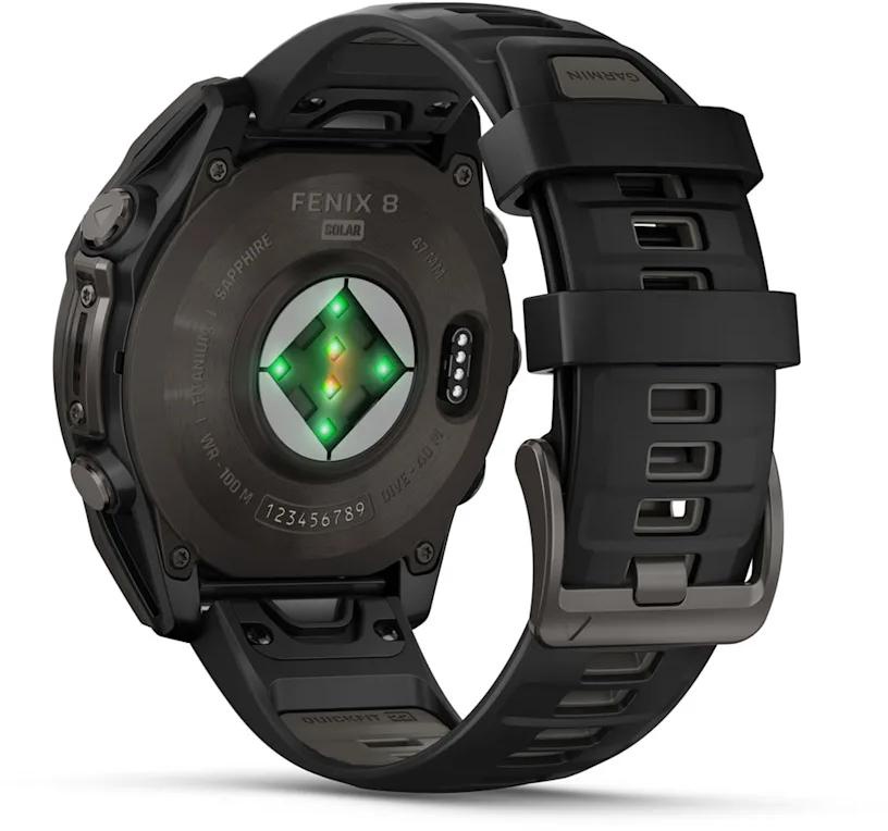 Умные часы Garmin Fenix 8 47mm Solar Sapphire 010-02906-11, черный