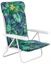 Saliekams krēsls Patio G051-02IB, zila/balta/zaļa, 107 cm x 59 cm x 62 cm