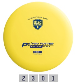 Disku golfa disks Discmania D-Line P2 Flex 2 2/3/0/1, dzeltena