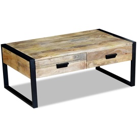 Kafijas galdiņš VLX Solid Mango Wood, brūna, 1000 mm x 600 mm x 400 mm
