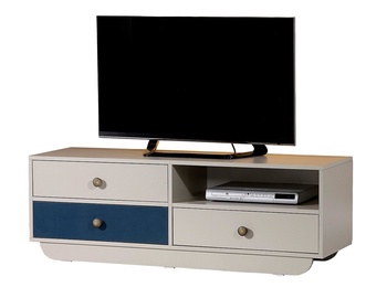 TV-laud Kalune Design Casablanca, sinine/valge, 140 cm x 41 cm x 48 cm