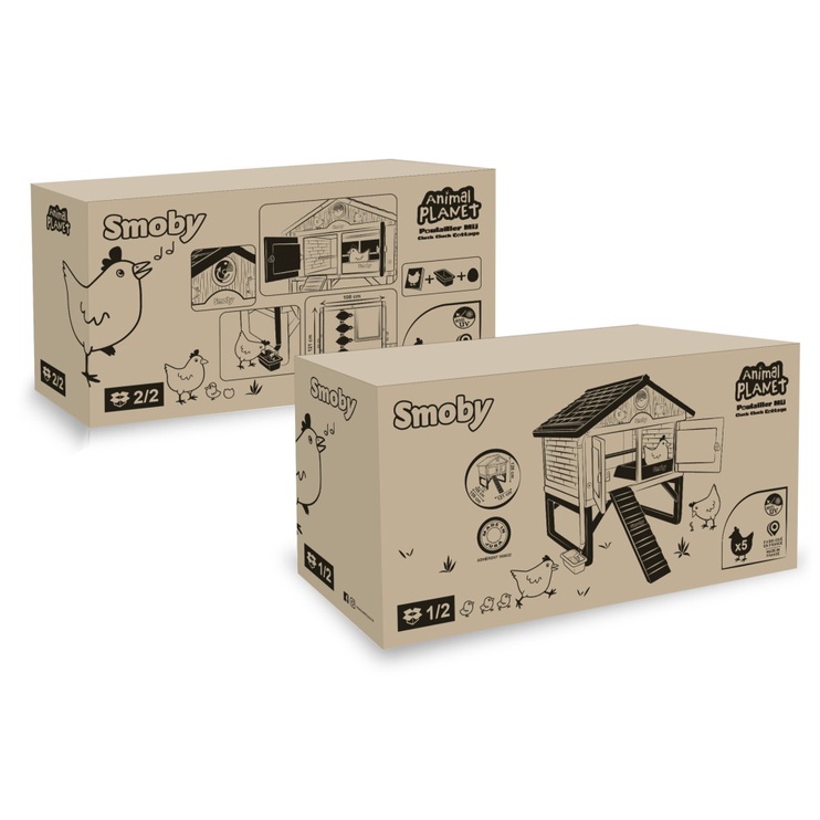 Клетка для птиц Smoby Chicken Coop 7600890100, 1280 мм x 1210 мм x 1080 мм