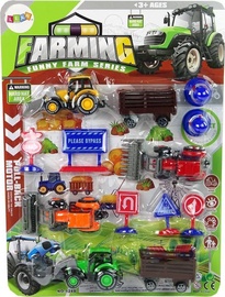 Transporta rotaļlietu komplekts Lean Toys Funny Farm Series Farming 516314, daudzkrāsaina