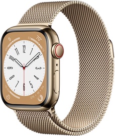 Viedais pulkstenis Apple Watch Series 8 GPS + Cellular 41mm Stainless Steel LT, zelta